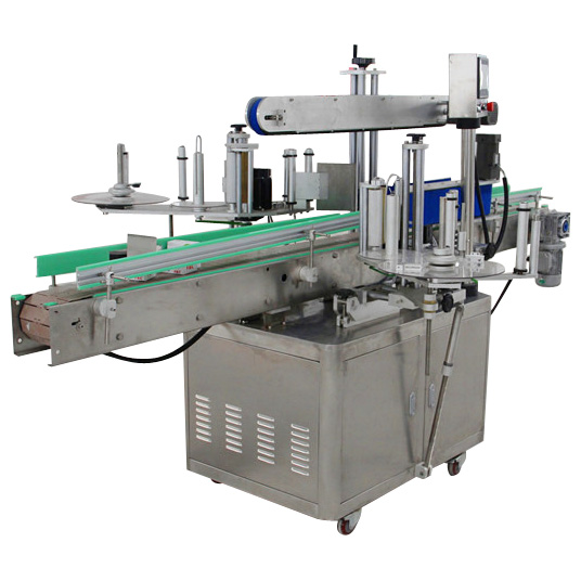 Double side bottle adhesive labels stickers labeling machine